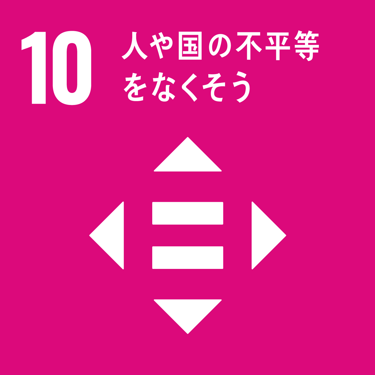 SDGs目標10　人や国の不平等をなくそう